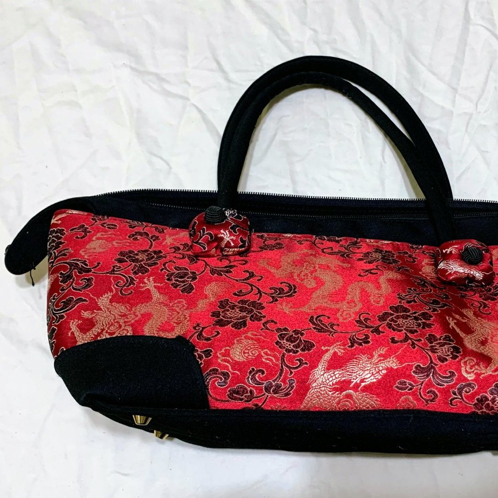 Vintage Dragon Brocade Shoulder Bag